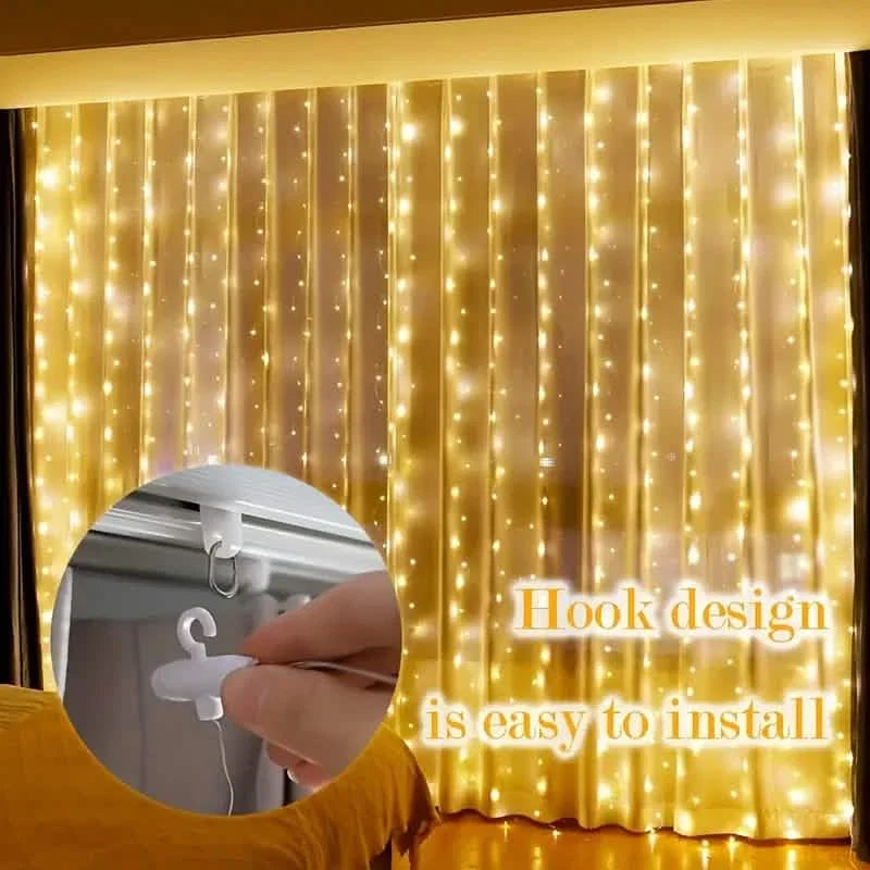 300 LED Curtain Fairy Lights