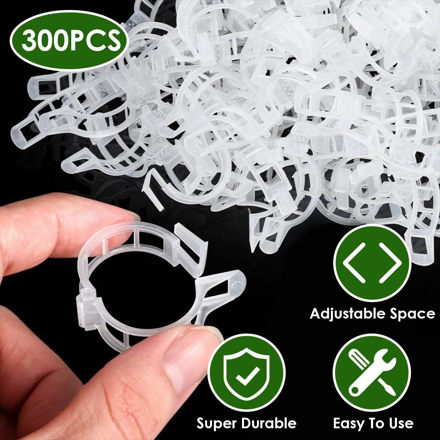 300-Pieces: Garden Plant Support Clips
