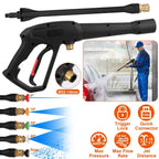 3000PSI Pressure Washer Gun Car Foam Sprayer with Jet Wand 5 Nozzle Tips M22-14 Connector