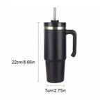 30.5 Oz 304 Stainless Steel Double Vacuum Portable Travel Cup with Handle and Straw