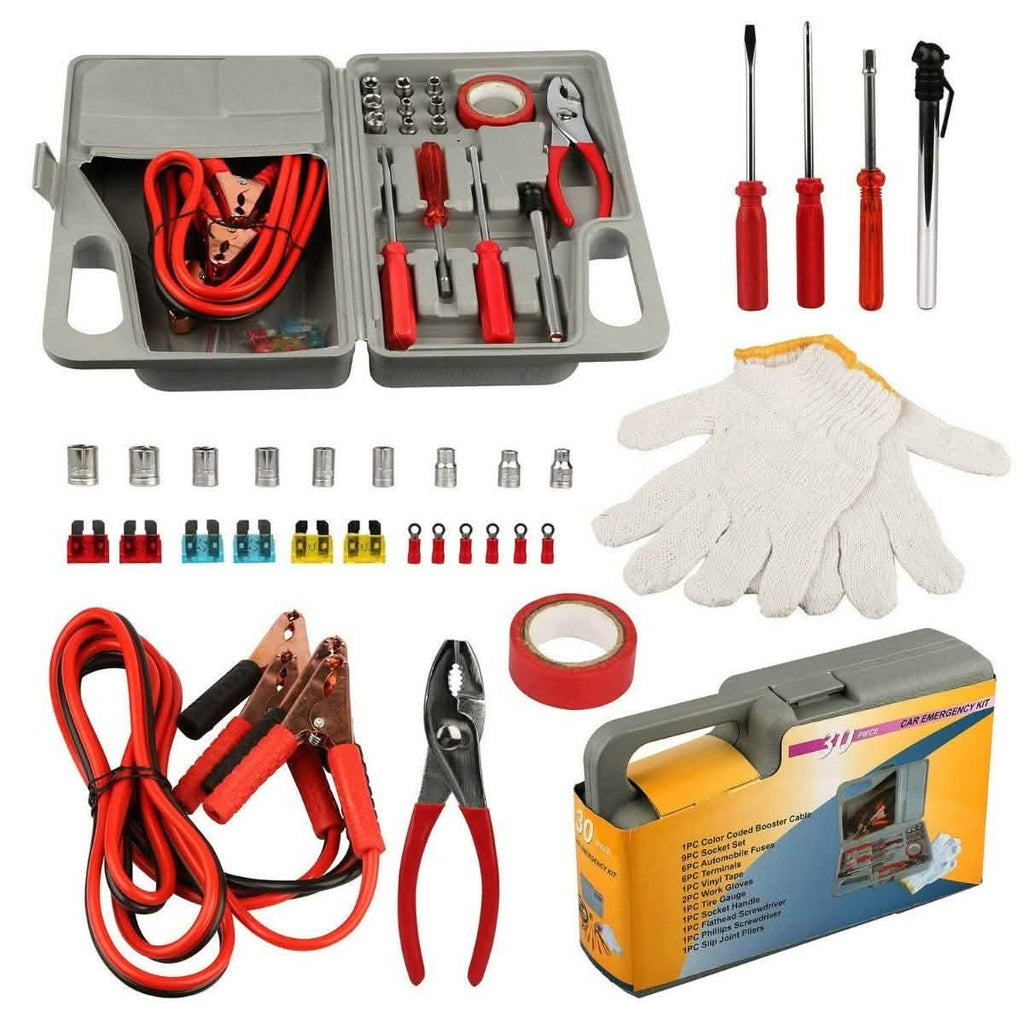 31-Piece: Emergency Roadside Tool Kit