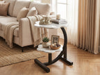Modern Side Table – Round, C-Shape & Petal Designs | Sofa End Table with Metal