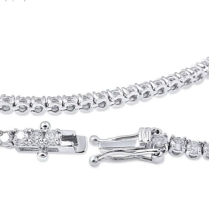3.15ct. Round Cut Diamond Tennis Bracelet In 14k White Gold
