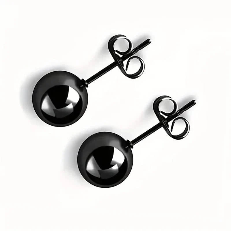 Stainless Steel Hypoallergenic Ball Shaped Stud Earrings