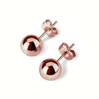 Stainless Steel Hypoallergenic Ball Shaped Stud Earrings