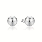 Stainless Steel Hypoallergenic Ball Shaped Stud Earrings