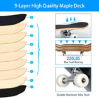 31x8in 9 Layers Maple Concave Skateboard