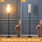 3200K Warm Yellow Light Modern Standing Lamp with Foot Switch 6W Bulb