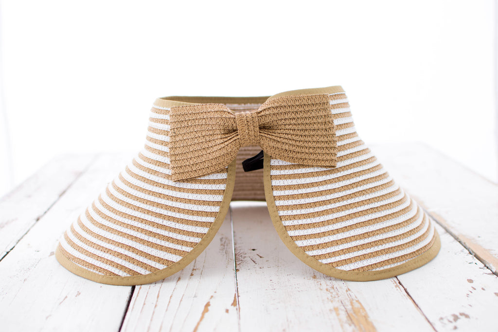 Foldable Bow Stripe Visor