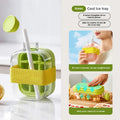 2-in-1 Silicone Ice Cube Bottle with Lid & Straw