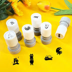 Cat Pattern Stamp, Round Self-inking Stamp
