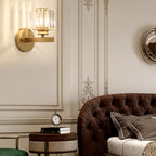 Crystal Wall Light | Modern Glass & Iron Sconce