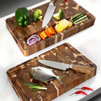Acacia Wood Cutting Board | Durable End Grain Kitchen Chopping Block
