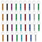 35-Pieces: Emergency Whistle Extra Loud with Key Chain Ring