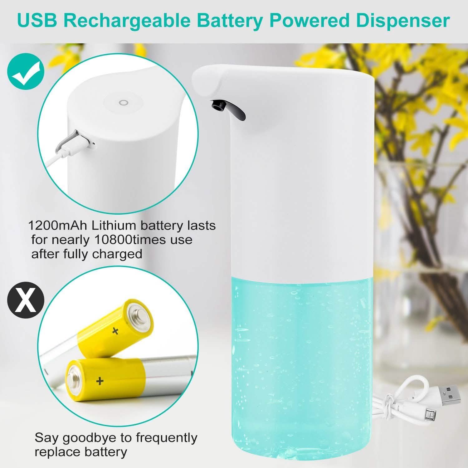 350 ML/14 Oz Automatic Foam Soap Dispenser