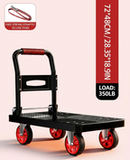 Heavy Duty Folding Platform Cart-350/660/680/820 lb-Flatbed Hand Truck with Strap