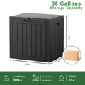 75 Gallon Heavy-Duty Outdoor Deck Box - Waterproof, Lockable