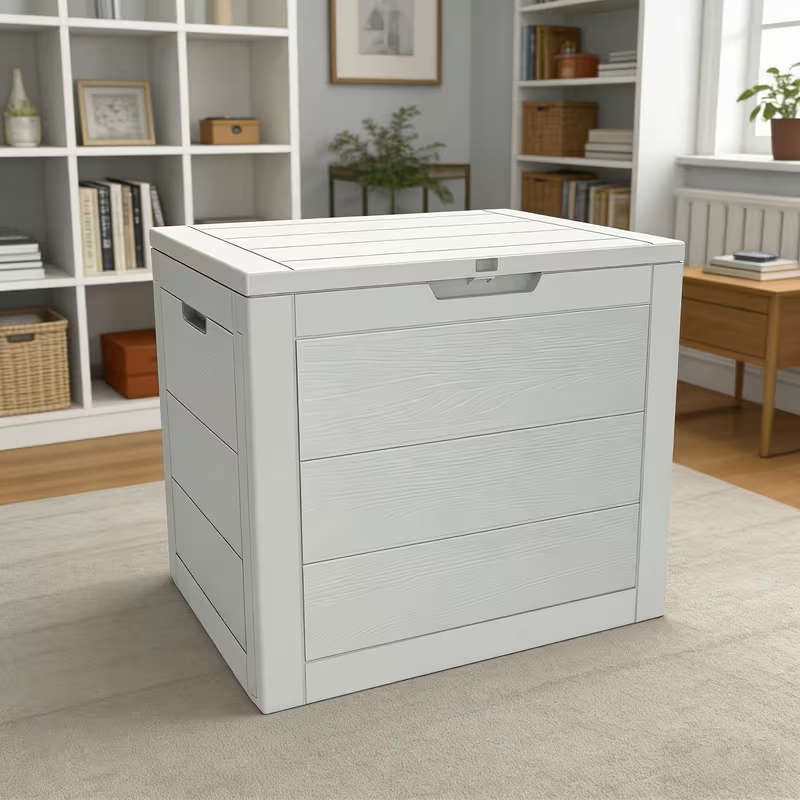 75 Gallon Heavy-Duty Outdoor Deck Box - Waterproof, Lockable