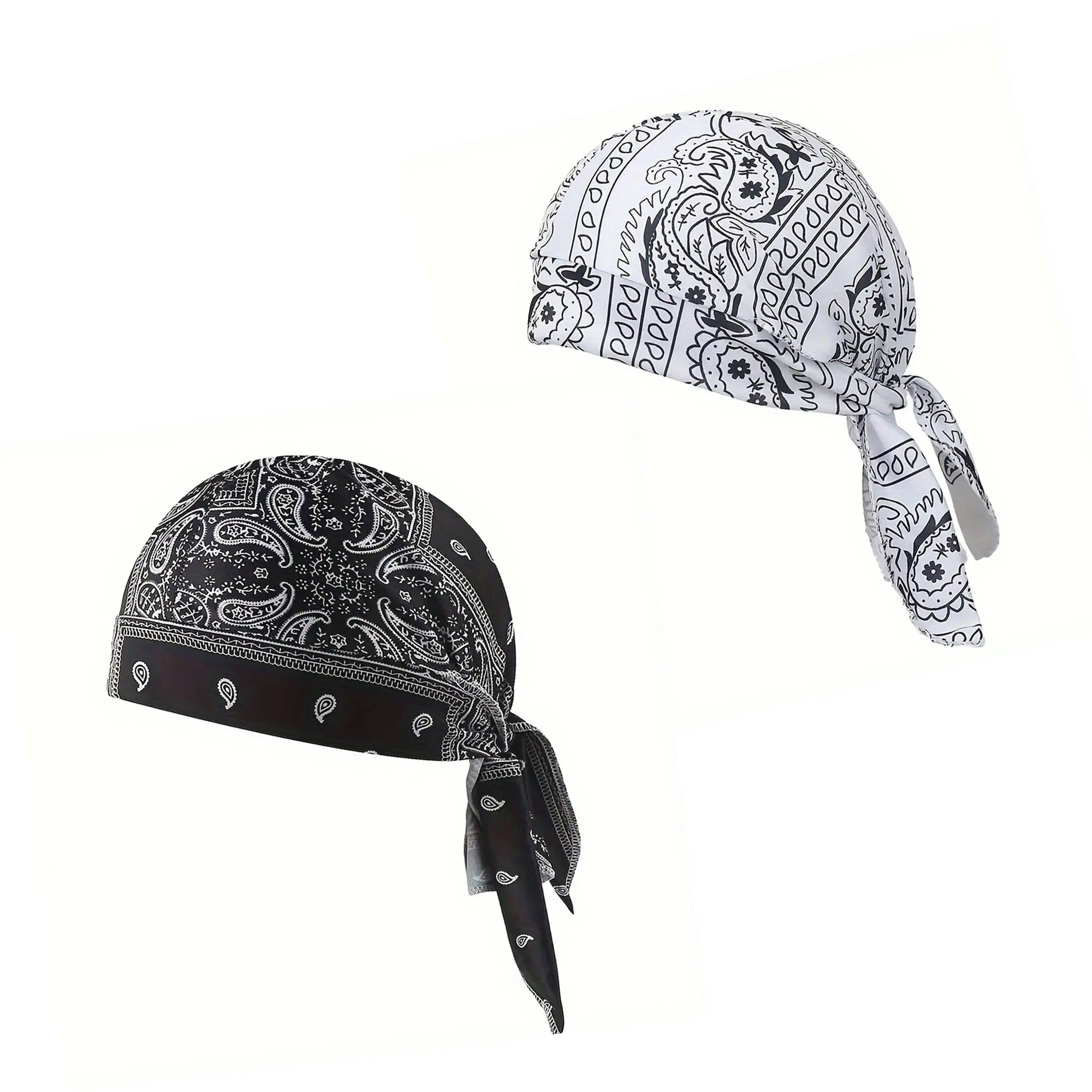 Paisley Pattern Durag Adjustable Head Wrap, Breathable Quick-Dry Helmet Liner