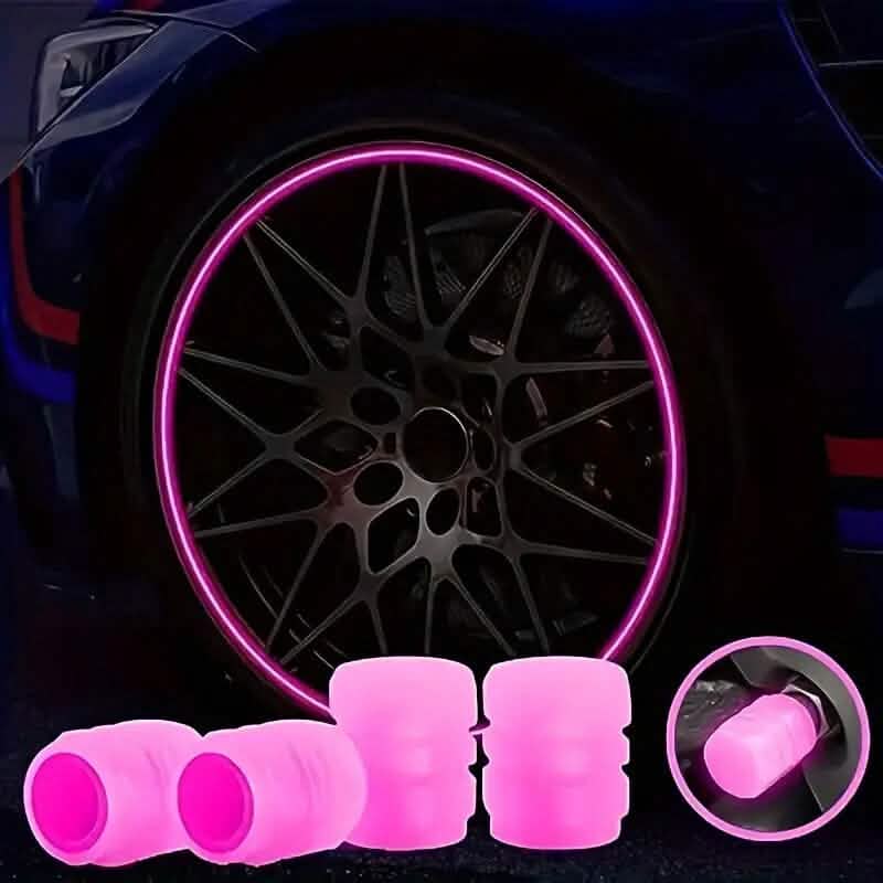 36-Pieces: Glow-in-the-Dark Car Tire Valve Cap Set