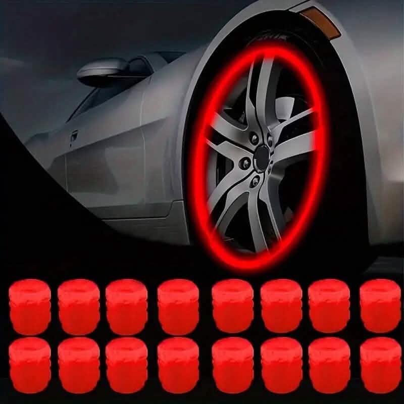 36-Pieces: Glow-in-the-Dark Car Tire Valve Cap Set