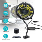 360 º Rotatable Car Cooling Fan with 3 Speeds