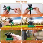 360° Flexible Lawn Sprinkler Automatic 12 Tubes Garden Water Irrigation Sprayers