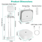 360° Rotatable Dual Phone Holder with Rechargeable Wireless Remote V8