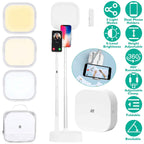 360° Rotatable Dual Phone Holder with Rechargeable Wireless Remote V8