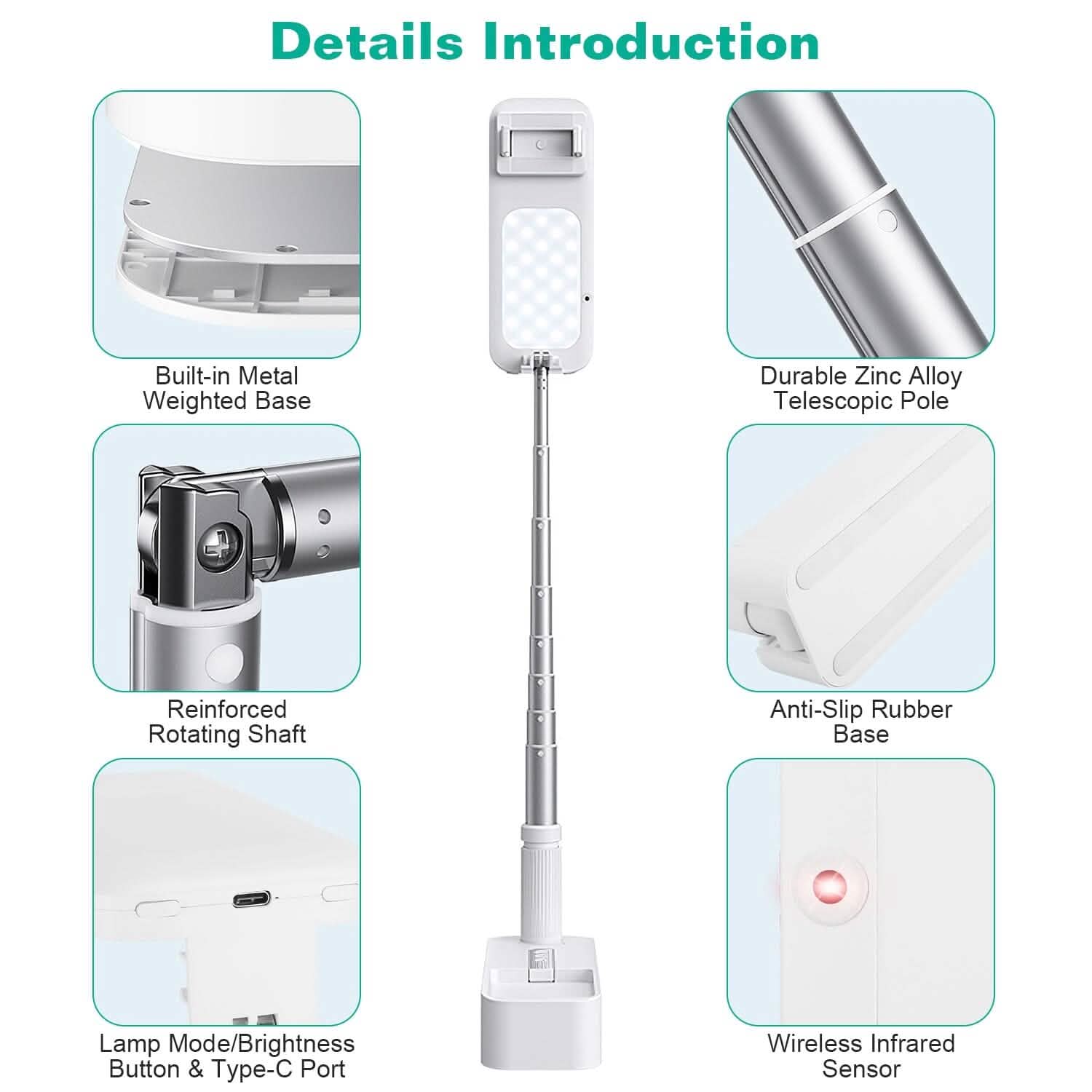 360° Rotatable Extendable Selfie Stand Phone Holder