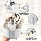 360° Rotating Makeup Organizer Holder for Brushes, Lipsticks, Skin Care & More