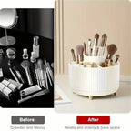 360° Rotating Makeup Organizer Holder for Brushes, Lipsticks, Skin Care & More