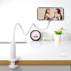 360° Rotating Universal Phone Stand with Flexible Spiral Base for Lazy Browsing