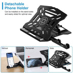 360º Rotating Laptop Riser Stand with Phone Stand 8 Level Adjustable Height