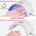 36W UV LED Lamp Nail Gel Dryer 12 LED Sensor Gel Curing Machine