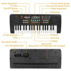 37 Keys Digital Music Electronic Keyboard Instrument with Microphone