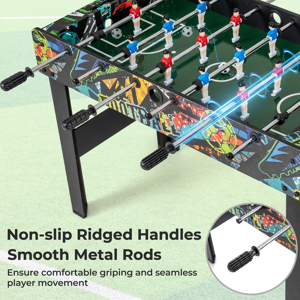 37 Inch Mini Foosball Table 2-in-1 Game Table with Detachable Legs for Tabletop
