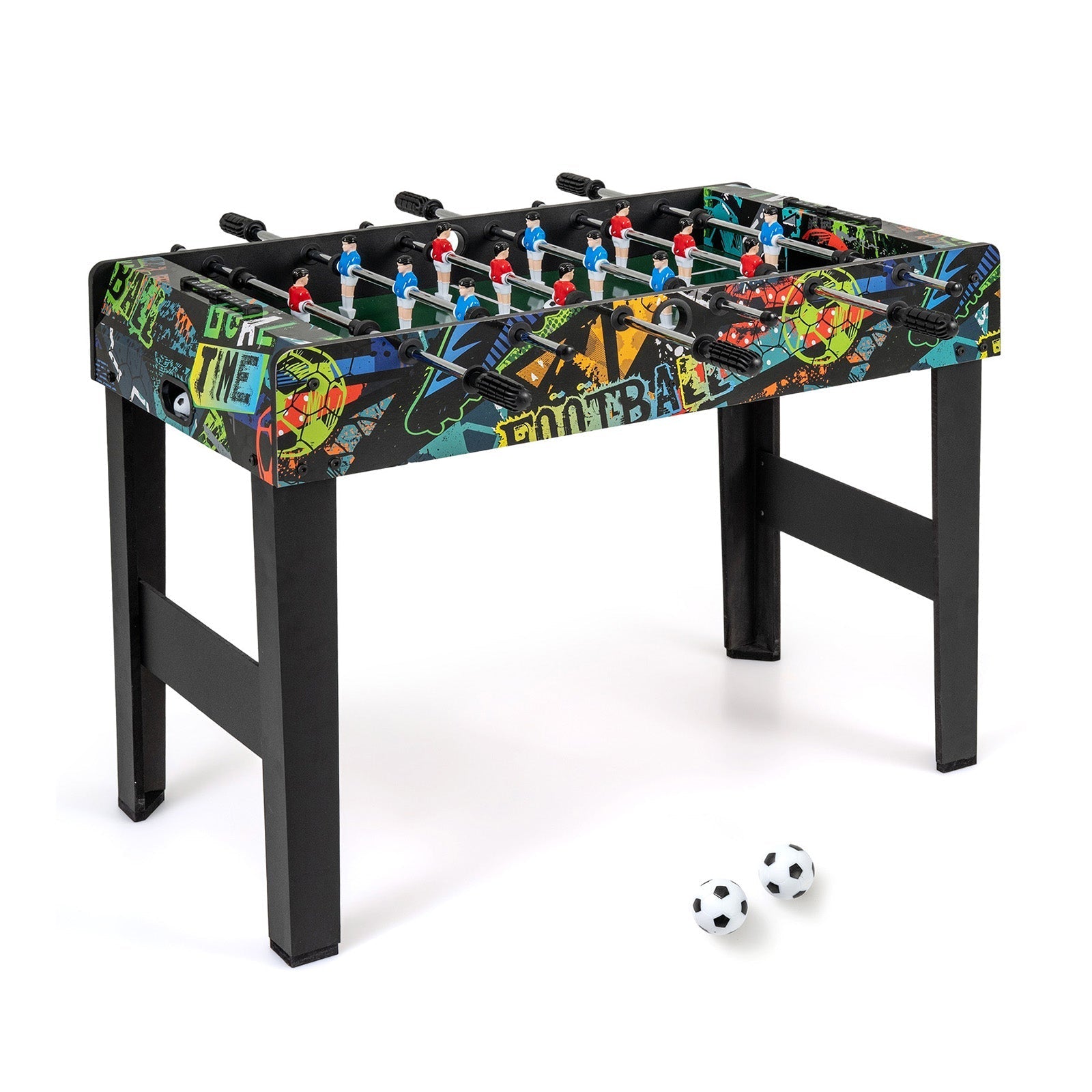 37 Inch Mini Foosball Table 2-in-1 Game Table with Detachable Legs for Tabletop