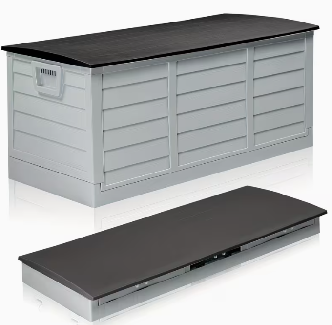 75 Gallon Heavy-Duty Outdoor Deck Box - Waterproof, Lockable