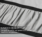 7 Piece Microfiber Ruffle and Patchwork Comforter Set