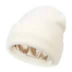 Satin Lined Hat Beanie Cap for Women