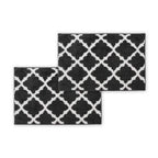 Bibb Home 1-2 Pack Trellis Micro Shag Bath Rugs 17" X 24"