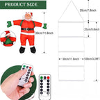 Climbing Santa LED Ladder Lights  - 1m Festive Holiday Decoration for Indoor & Outdoor Use, 8 Lighting Modes, Remote Controlled