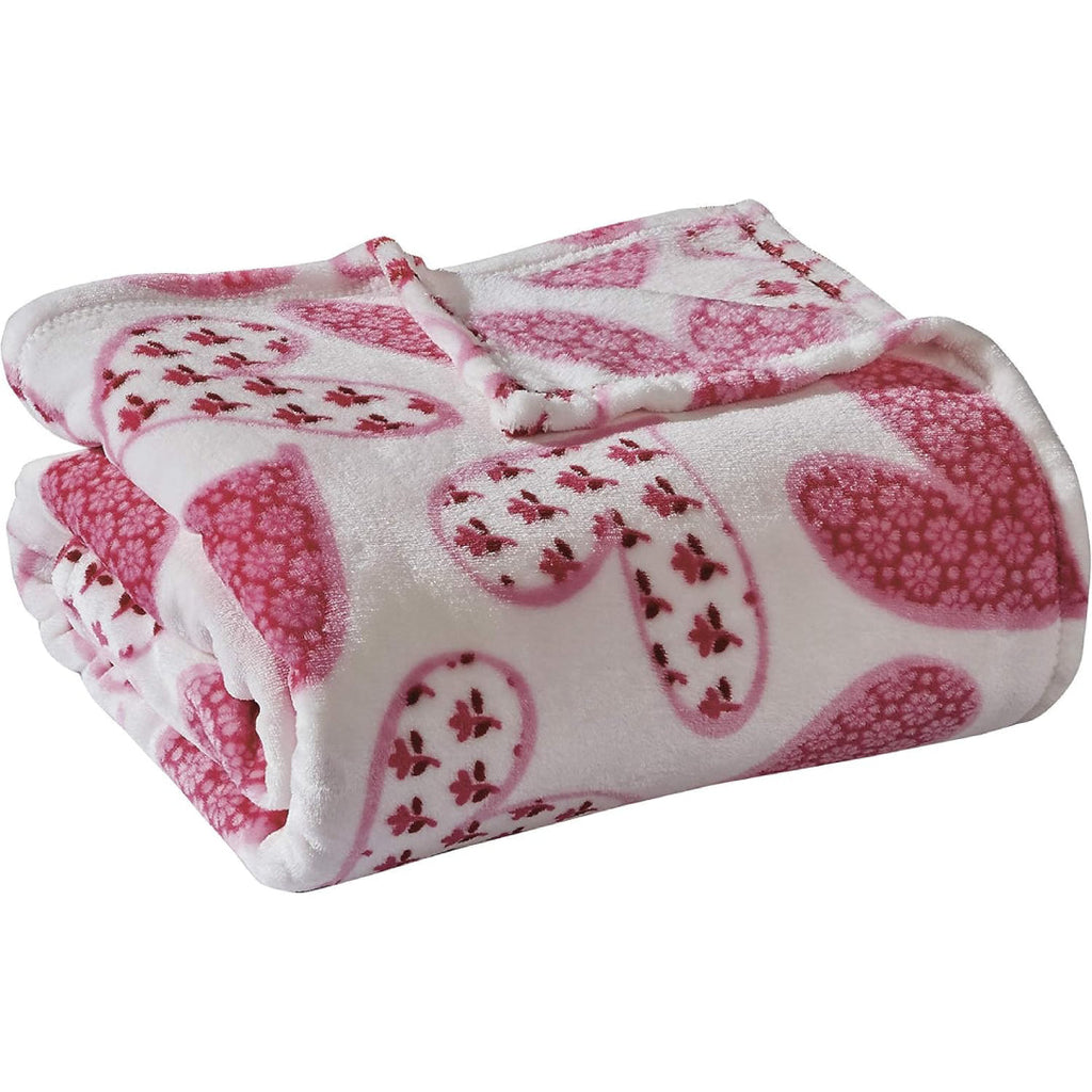Valentine's Day Heart-Themed Throw Blanket – Ultra Plush, Soft, Cozy, and Luxurious Fleece, 50" x 60"