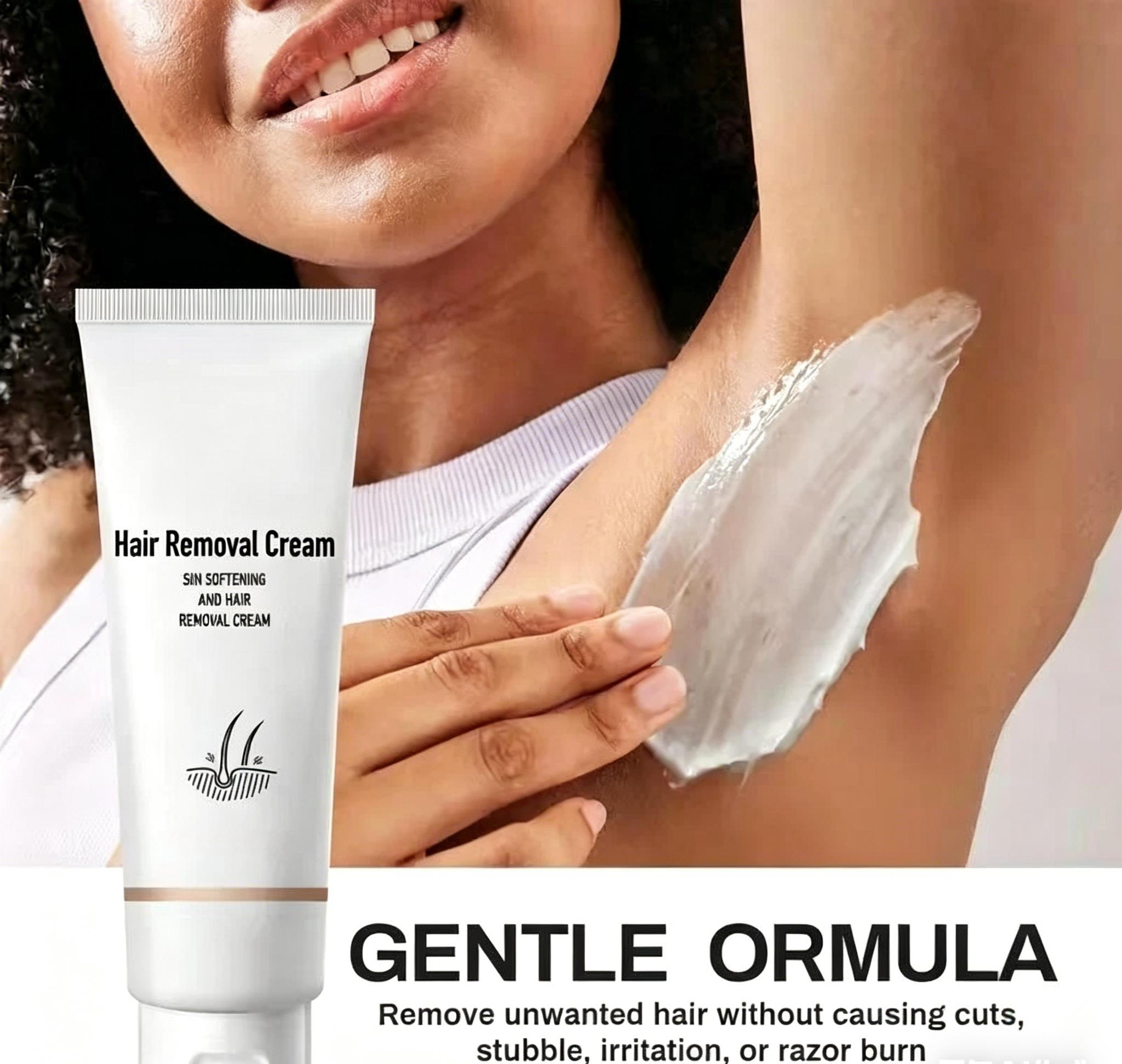 Hair Removal Cream for Women & Men – Gentle Depilatory Cream for Smooth-Looking Skin