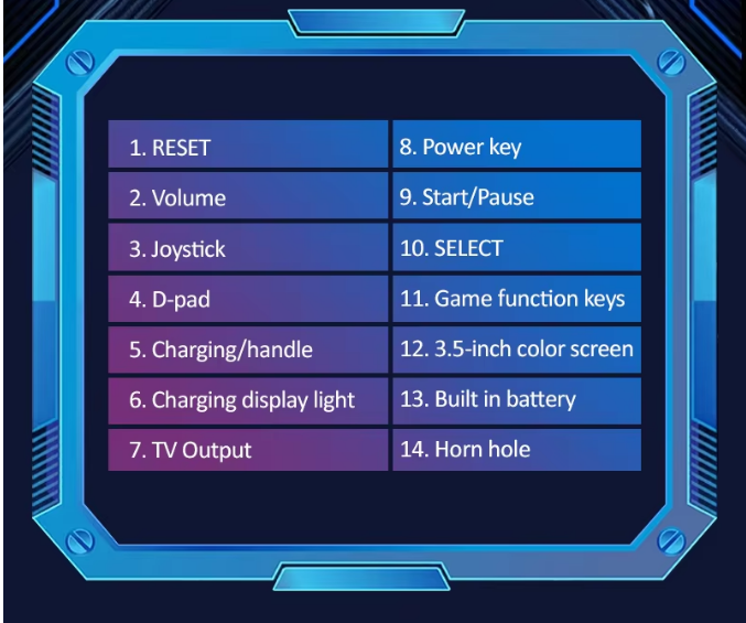 3.5-inch handheld game console with steering wheel design 999 Games Included