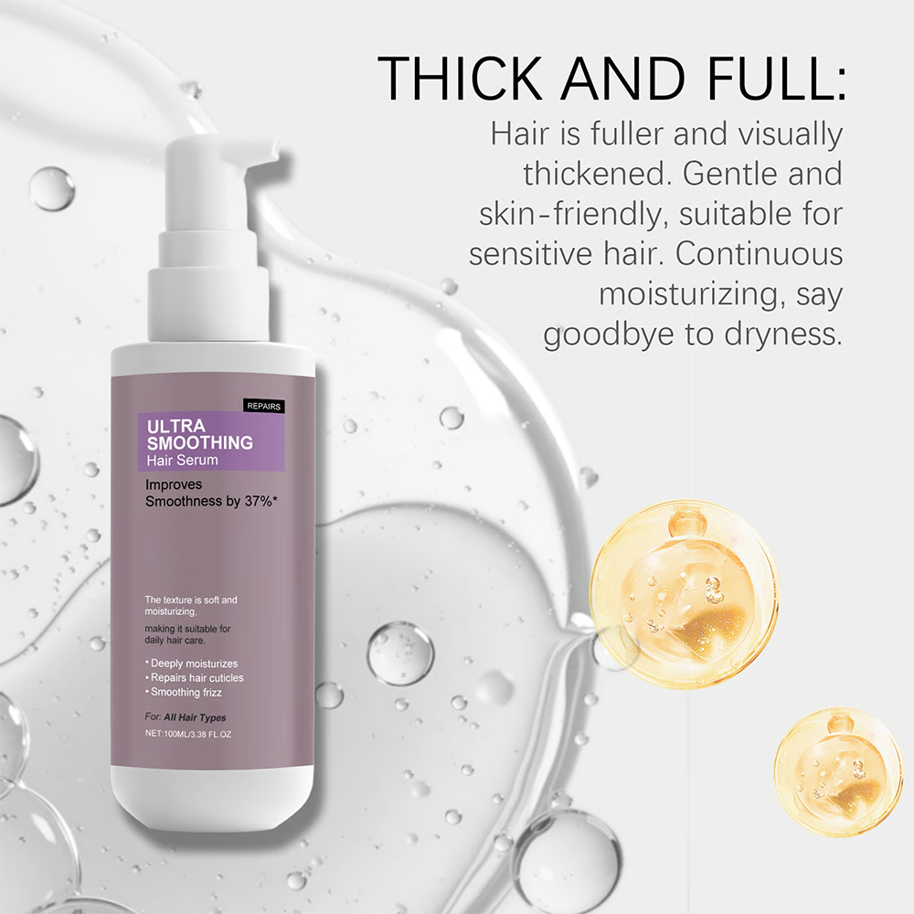 Niacinamide Smoothing Hair Serum, Anti-Frizz Deep Hydrating Hair Treatment