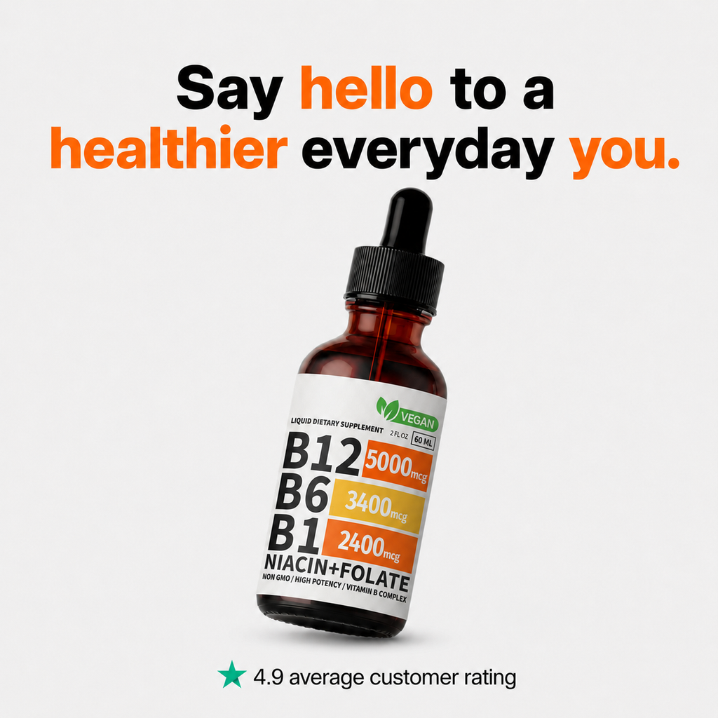 5-in-1 Vitamin B Complex Supplement – Daily Energy & Wellness Support