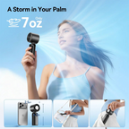 4-in-1 portable refrigeration handheld turbo fan, mini handheld personal fan.Suitable for travel, indoor use, and office desk usage
