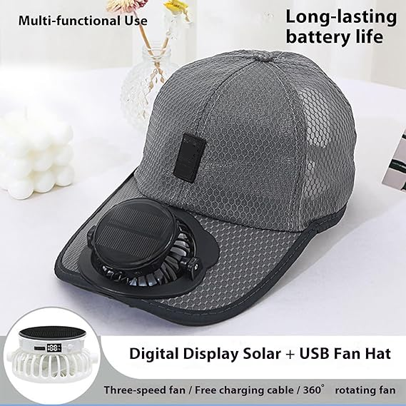 Solar Rechargeable Peak Cap